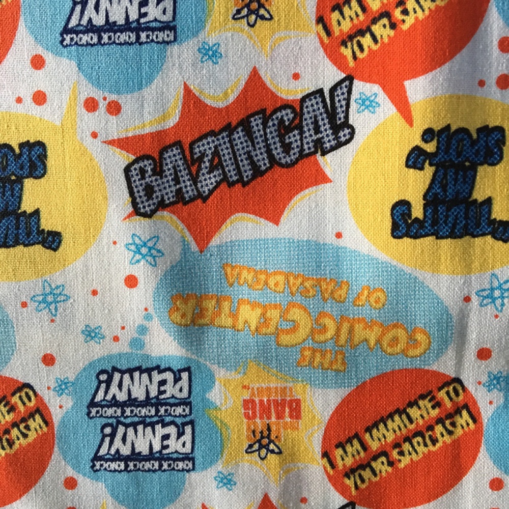 2/$20 The Big Bang Theory Fabric Officially Licenced Quilting Sewing 60 Inches